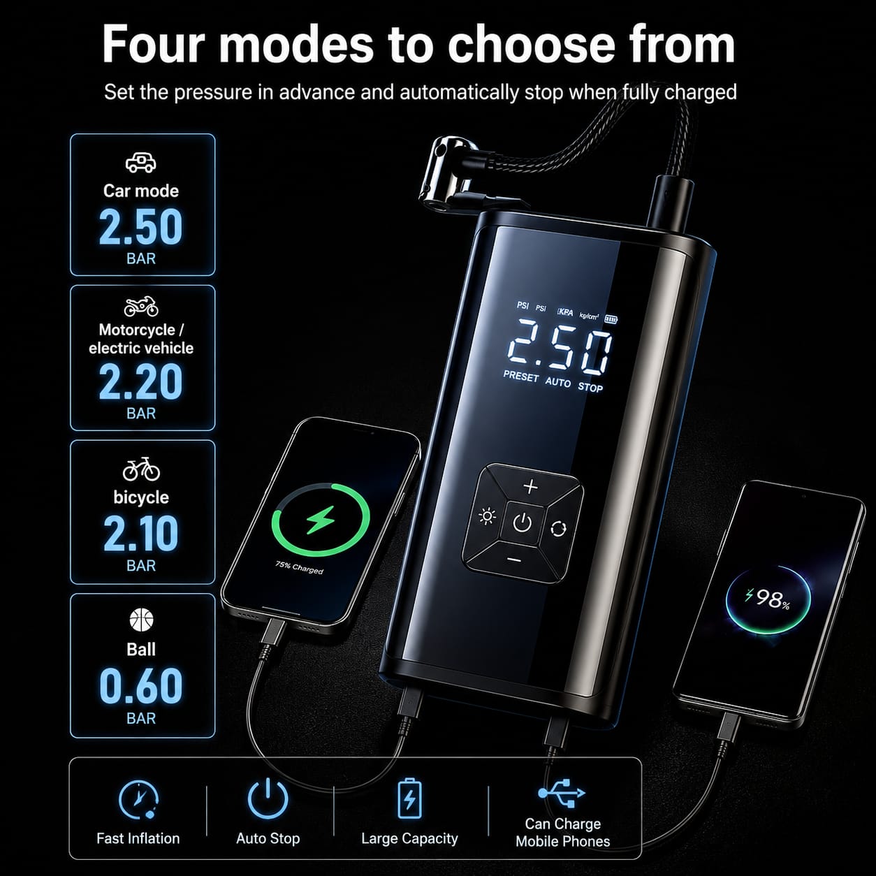 Portable Electric Air Pump - مضخة هواء كهربائية محمولة