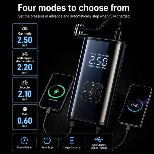 Portable Electric Air Pump - مضخة هواء كهربائية محمولة