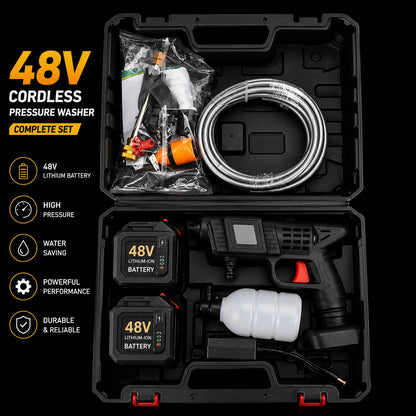Double Battery High Pressure Car Washer Gun - مسدس غسيل سيارات عالي الضغط يعمل ببطاريتين