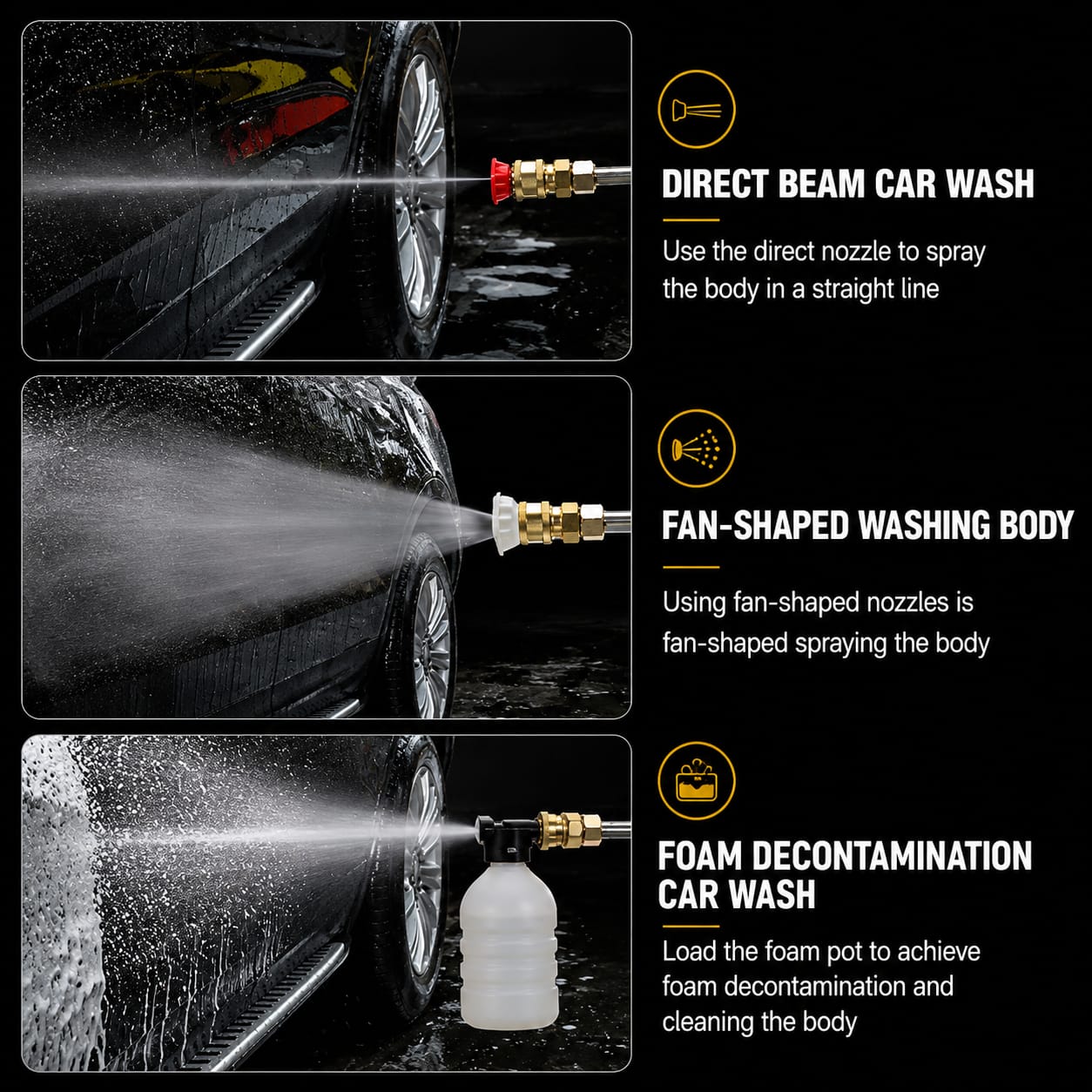 Double Battery High Pressure Car Washer Gun - مسدس غسيل سيارات عالي الضغط يعمل ببطاريتين